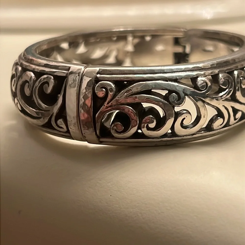 Brighton Silver Tone Hinged Bracelet - Picture 3 of 4
